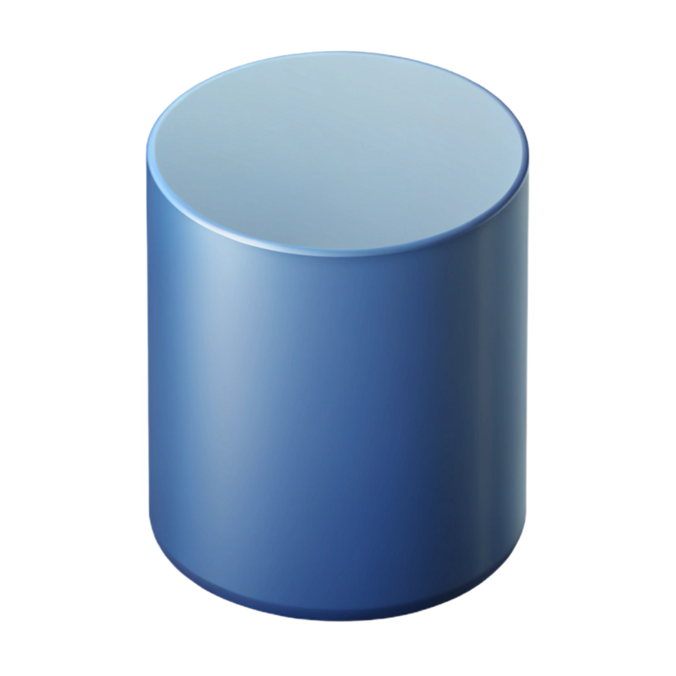 exemplary futuristic Geometric outline of a cylinder. Symmetrical, single-weight stroke, with Scalable Design. studio quality png