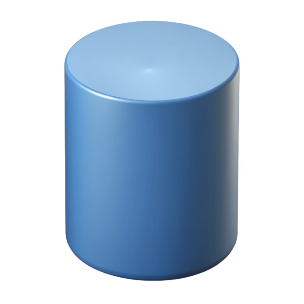 glorious timeless Geometric outline of a cylinder. Symmetrical, single-weight stroke, with Scalable Design. png
