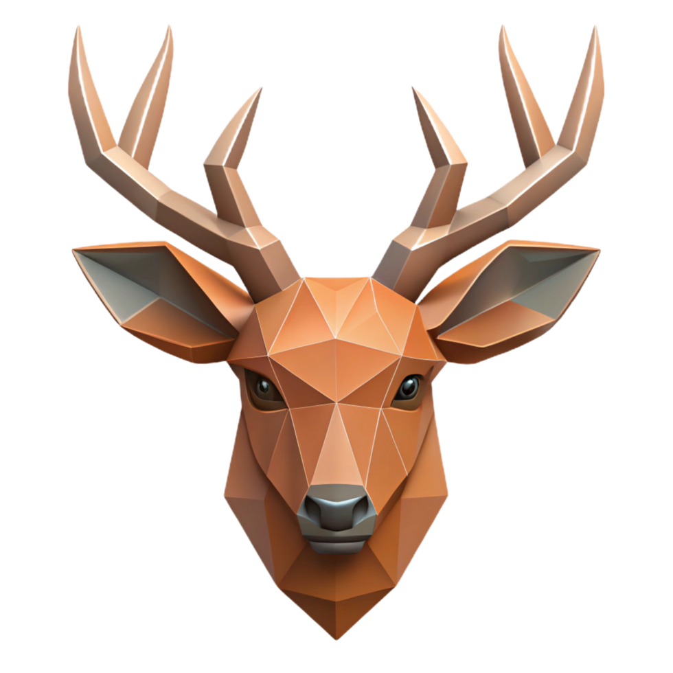 captivating gothic Geometric silhouette of a deer head. Flat color, clean lines with Scalable Design. gallery standard png