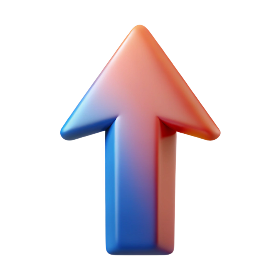 wonderful futuristic Abstract arrow pointing upwards. Clean lines, sharp edges, flat color. with Scalable Design. flawless png