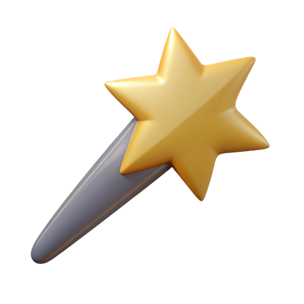 wonderful quintessential Silhouette of a shooting star. Clean lines, flat color, minimal design with Scalable Design. png