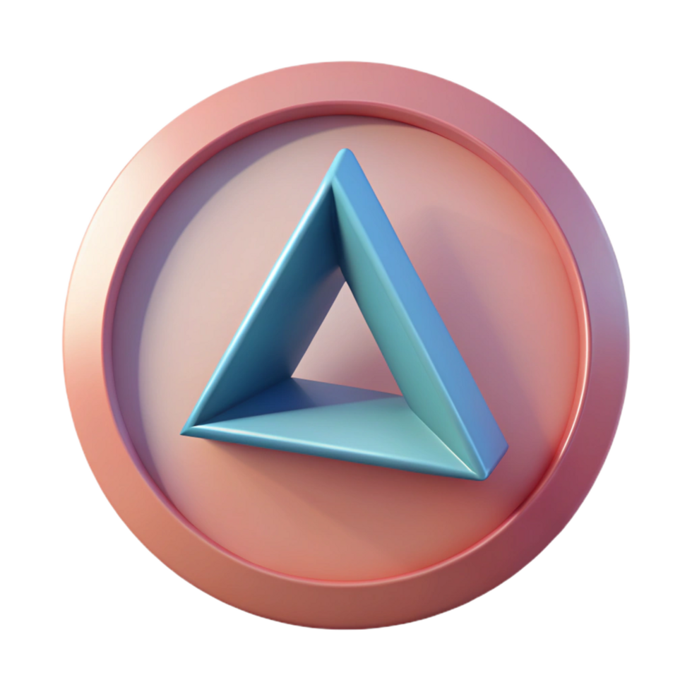 enchanting quintessential Geometric triangle inside a circle. Single-weight stroke, crisp edges, flat color with Scalable Design. png