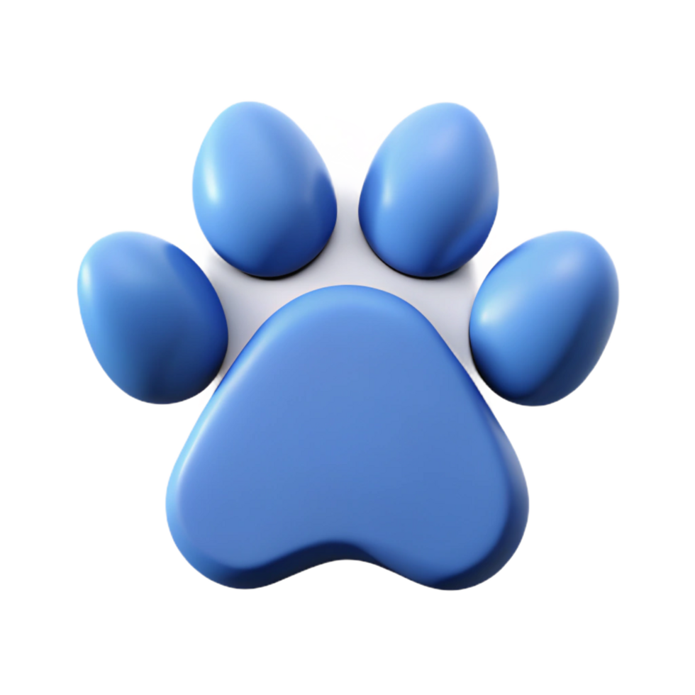 whimsical alluring Minimalist paw print icon. Sharp edges, flat color, with Scalable Design. professional png