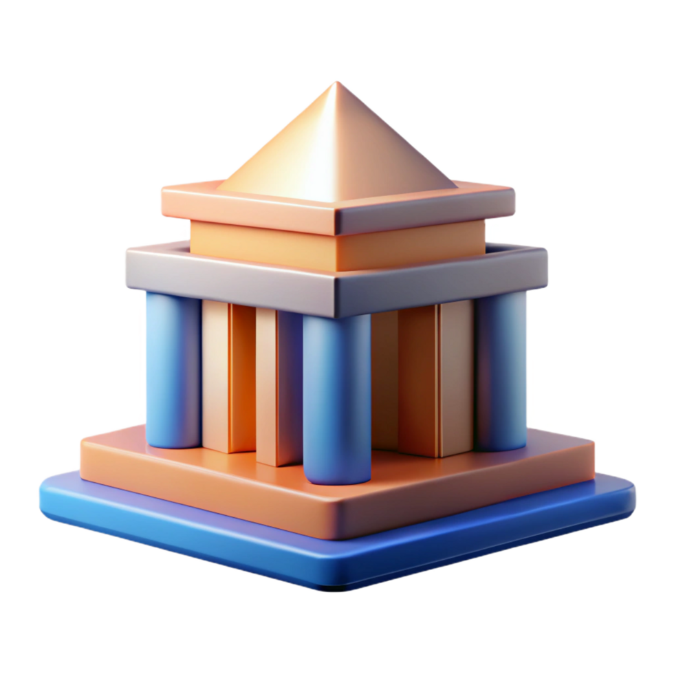 playful sumptuous Abstract representation of a building with sharp edges and flat color. Minimal design with Scalable Design. crisp png