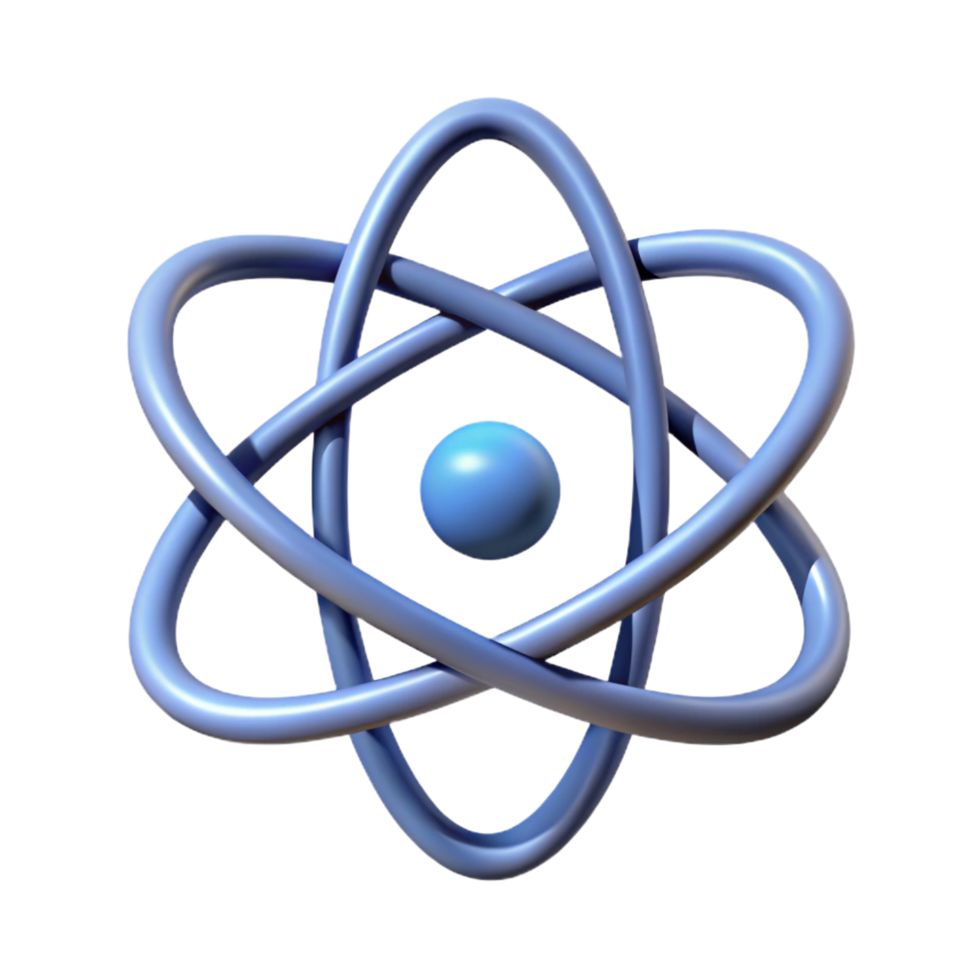 sumptuous nostalgic elegant Symmetrical silhouette of an atom symbol. Clean lines, minimal design with Scalable Design. professional png