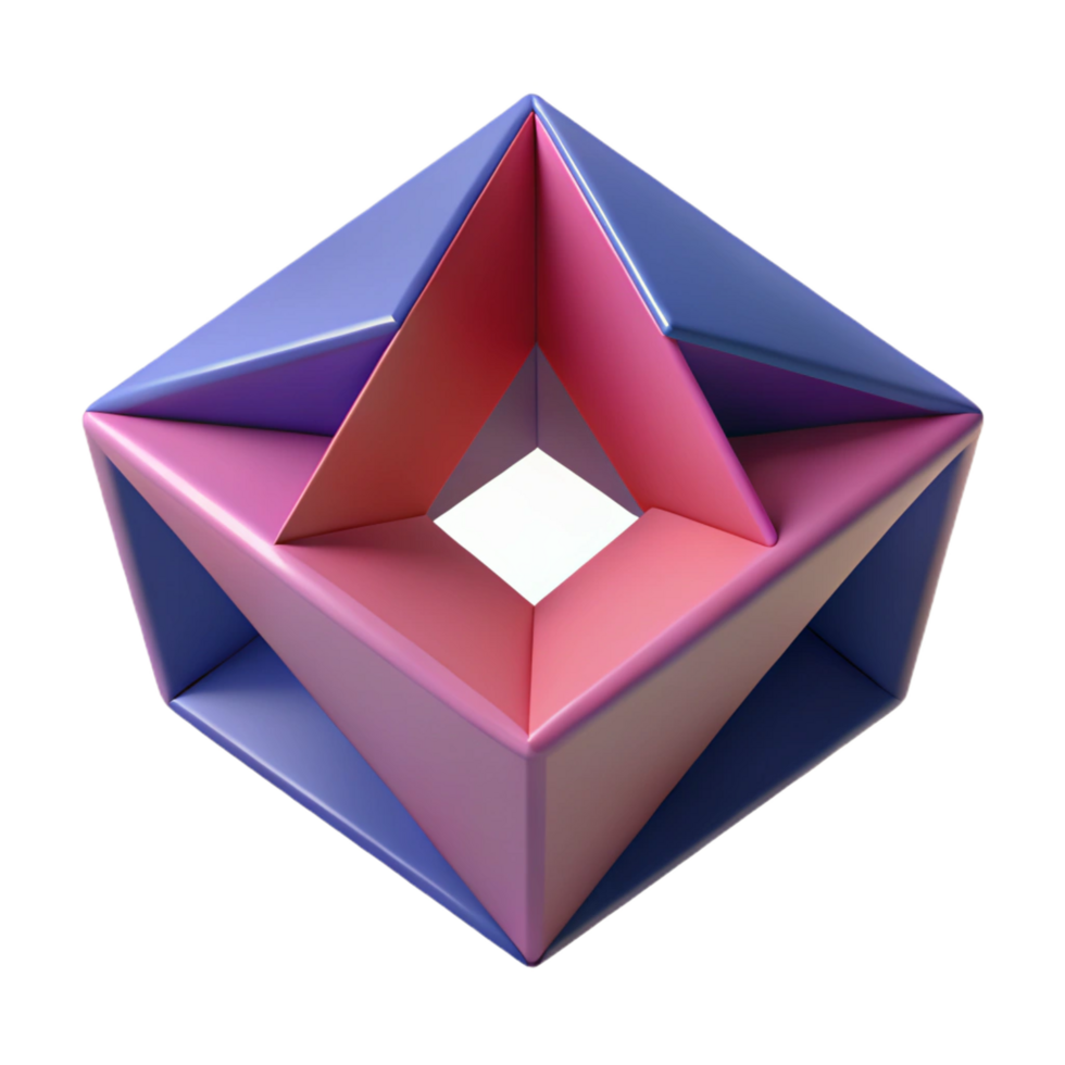 striking avant-garde Geometric shapes forming an optical illusion. Crisp edges, flat color. Minimal with Scalable Design. genuine png