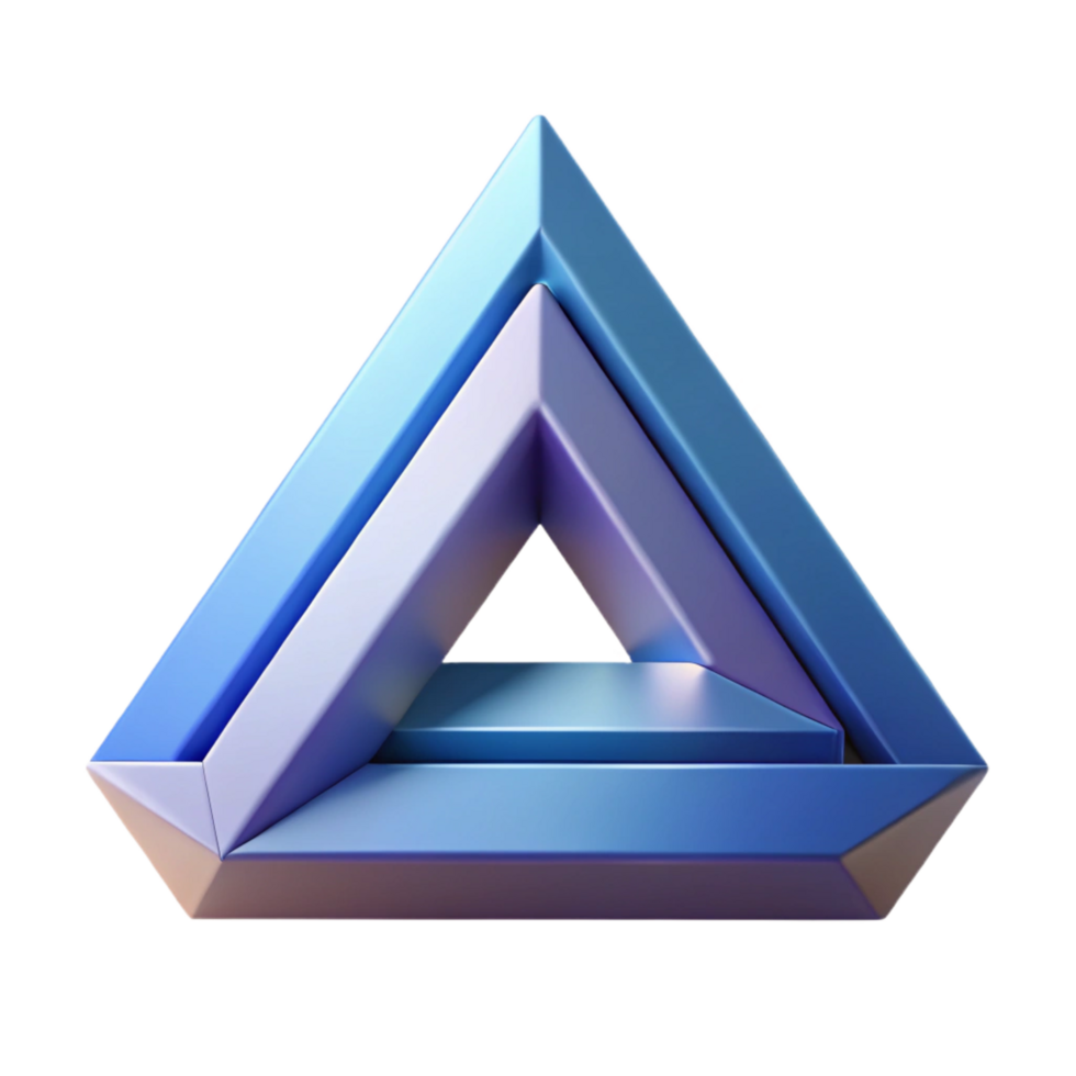 serene organic Abstract geometric logo with interlocking triangles. Clean lines, flat color, minimal design with Scalable Design. 8K png