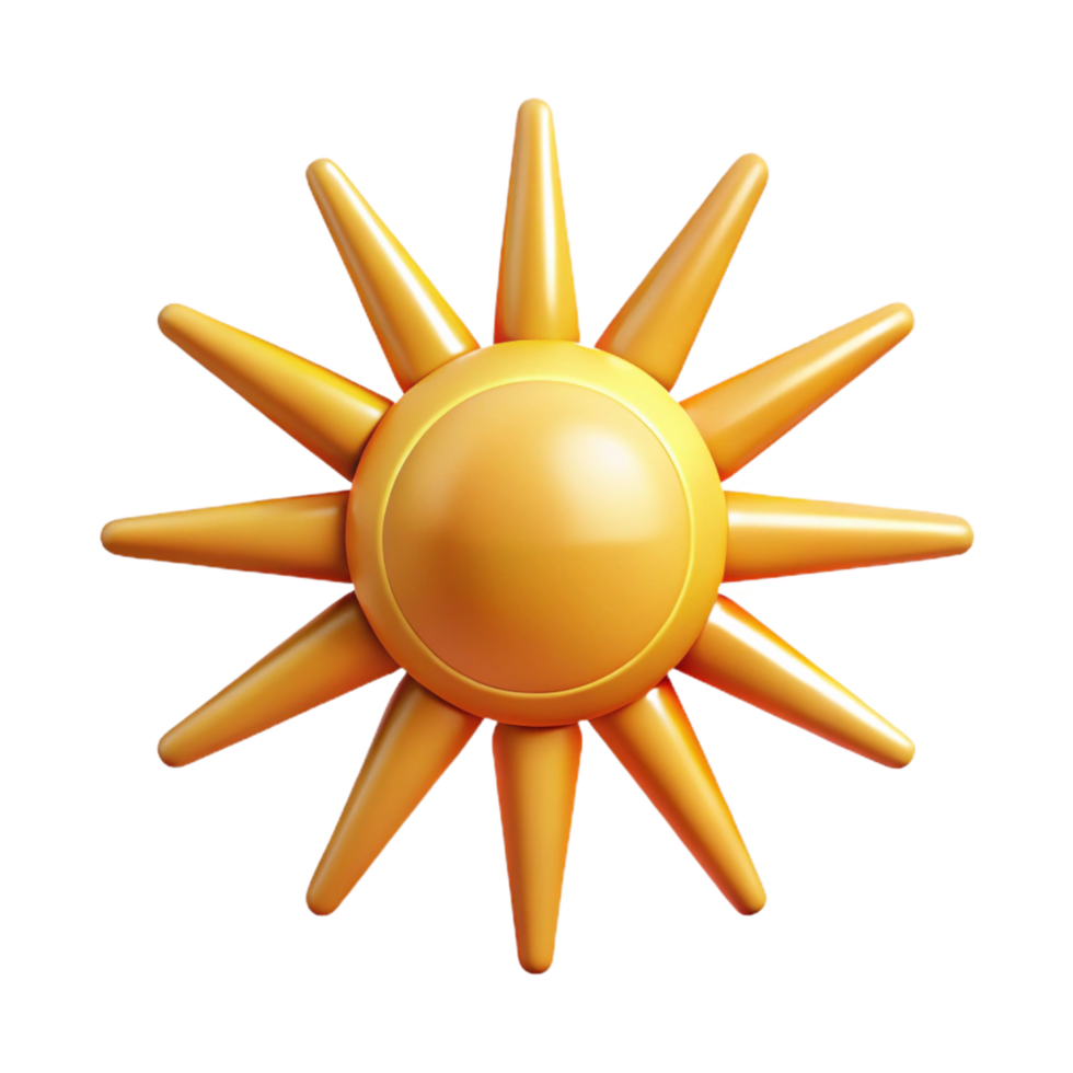 elegant exemplary A stylized sun with geometric rays. Crisp edges, flat color. with Scalable Design. png