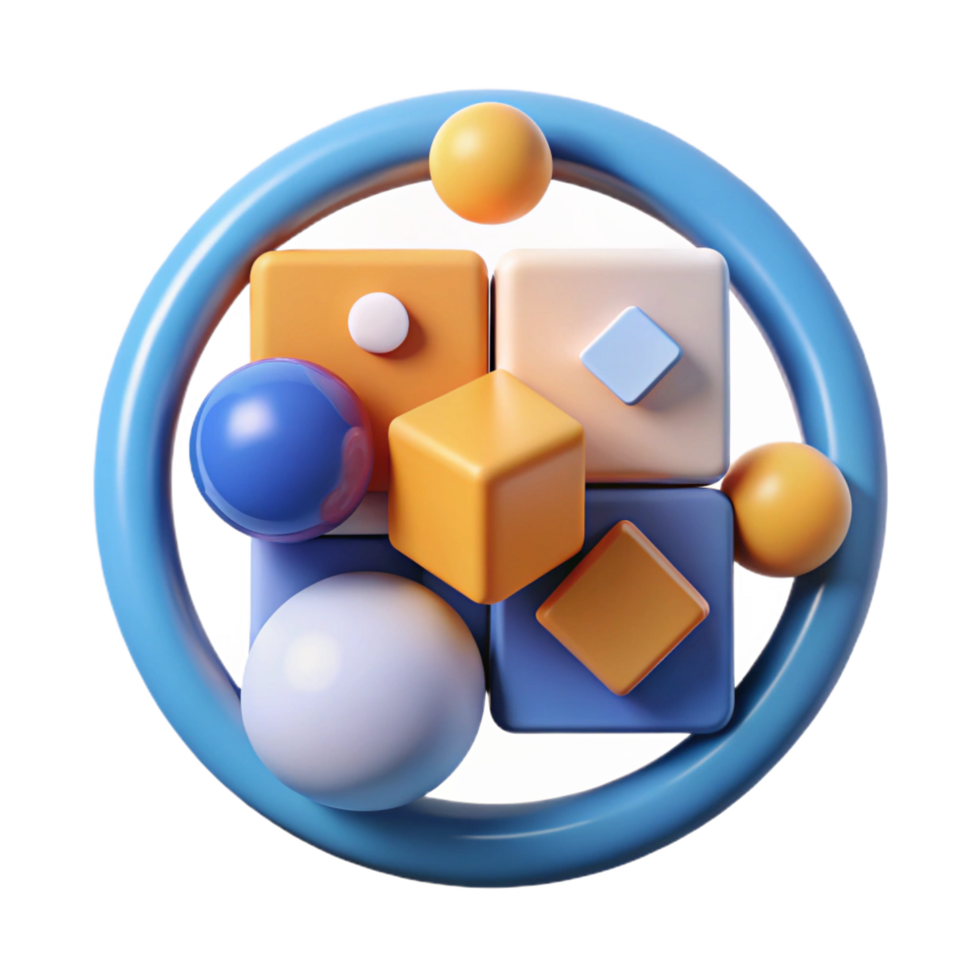 hypnotic unparalleled Abstract composition of squares and circles. Clean lines, flat color. Minimal with Scalable Design. png