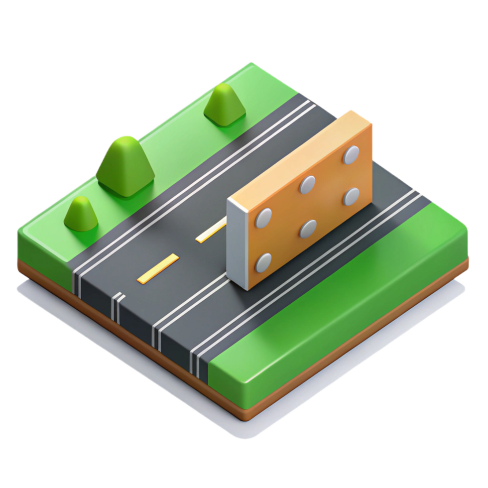 splendid art deco Scalable isometric road with clean lines. Minimal design, flat color with Scalable Design. impeccable png