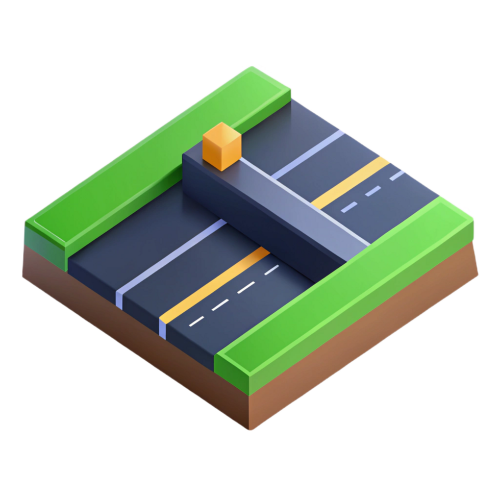 calm exquisite Scalable isometric road with clean lines. Minimal design, flat color with Scalable Design. elite png
