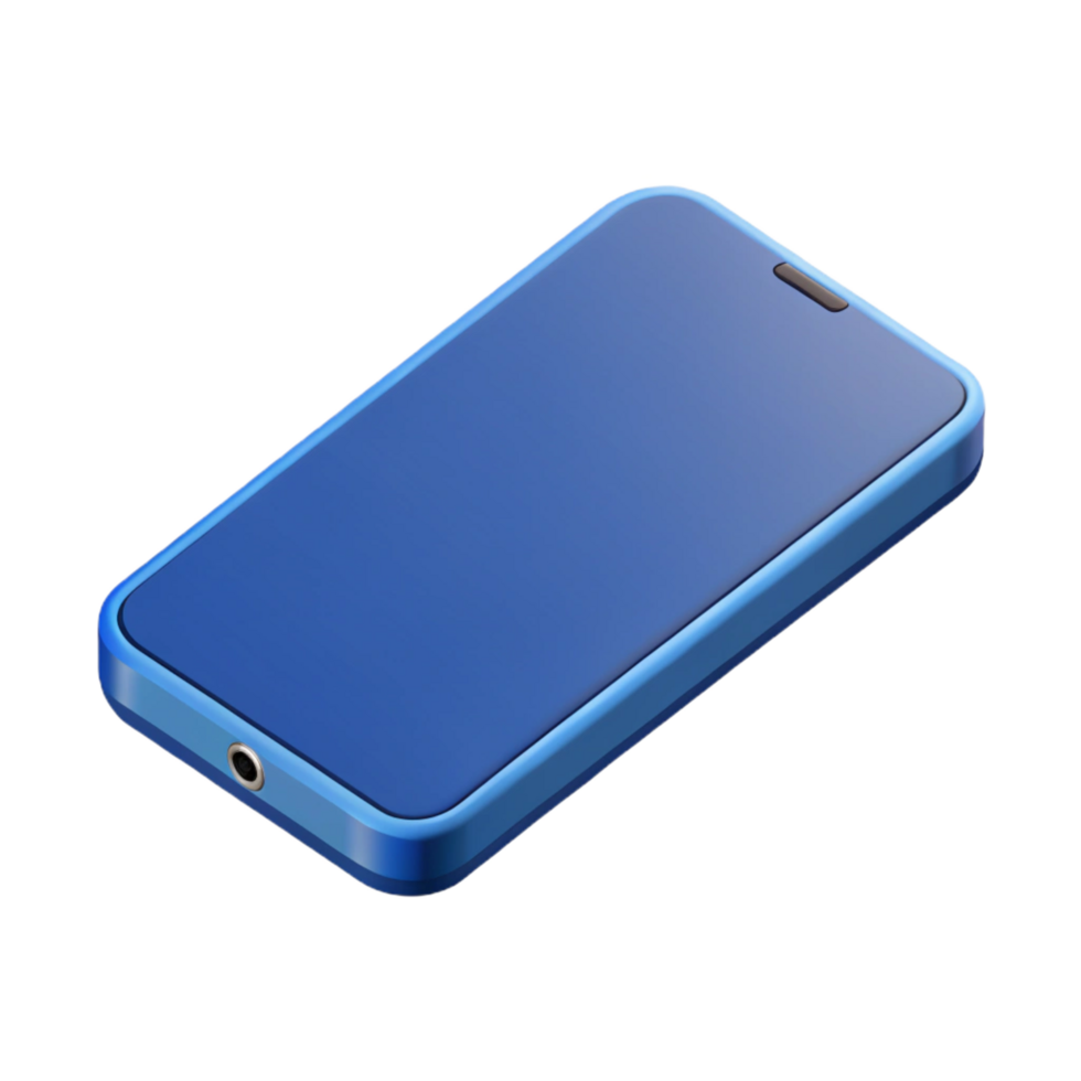 iconic classic Scalable isometric smartphone with minimal details. Flat color, sharp edges with Scalable Design. luxury png