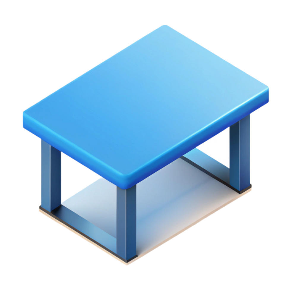 striking rare Scalable isometric table with minimal details. Flat color, sharp edges with Scalable Design. png