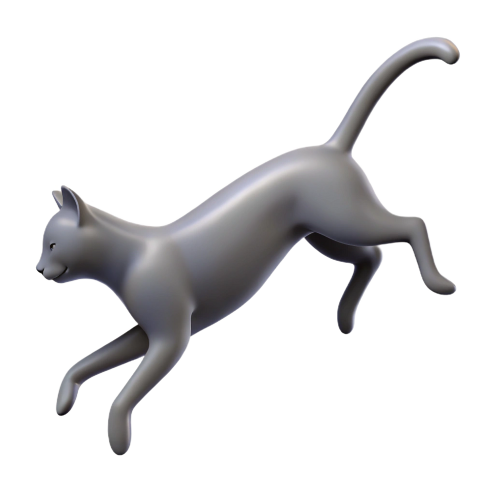 glorious exceptional Silhouette of a jumping cat. Crisp edges, scalable, minimal design with Scalable Design. png