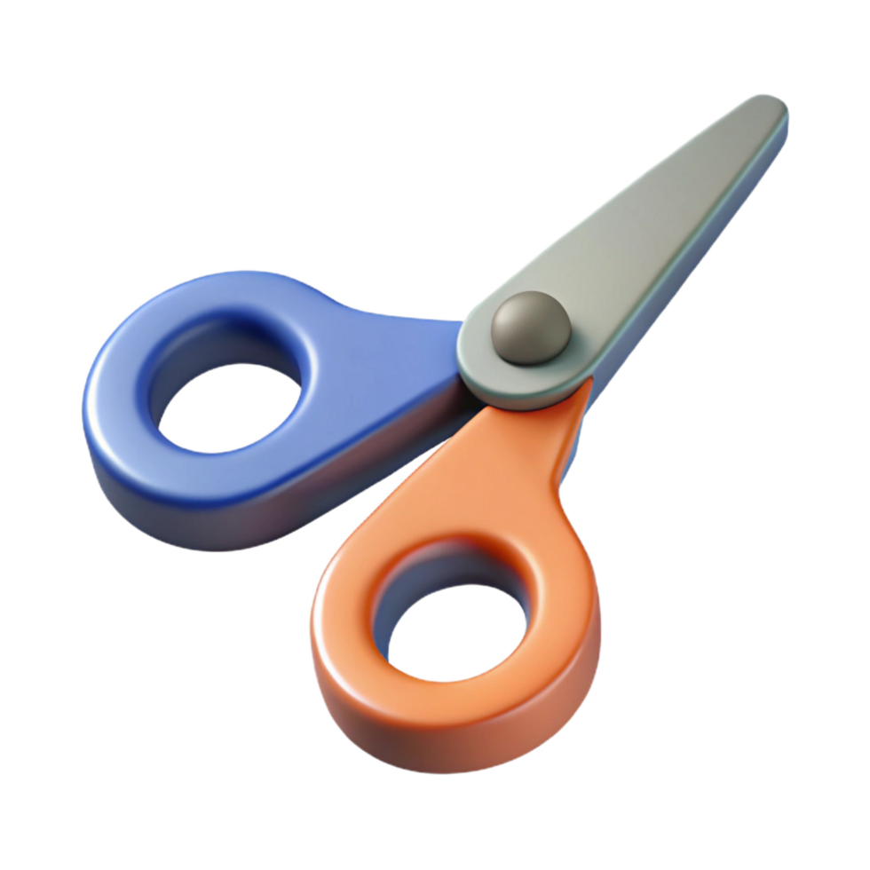 ethereal elegant Minimal isometric scissors with single-weight stroke blades. Flat color with Scalable Design. gallery standard png