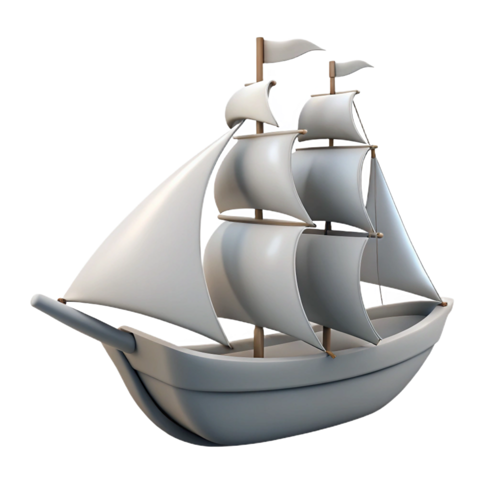 radiant intense art deco Minimal silhouette of a sailing ship. Crisp edges, with Scalable Design. professional png