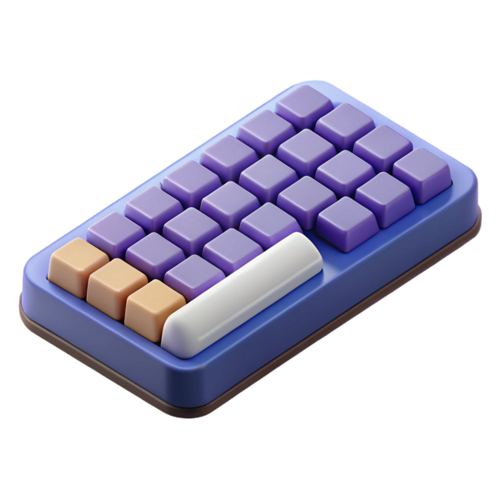 capriccioso ipnotizzante scalabile isometrico tastiera con minimo particolari. piatto colore, acuto bordi con scalabile design. 8 mila png