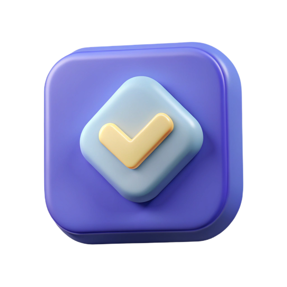 hypnotic romantic retro Square badge with a checkmark icon. Minimal, clean lines, flat color with Scalable Design. luxury png
