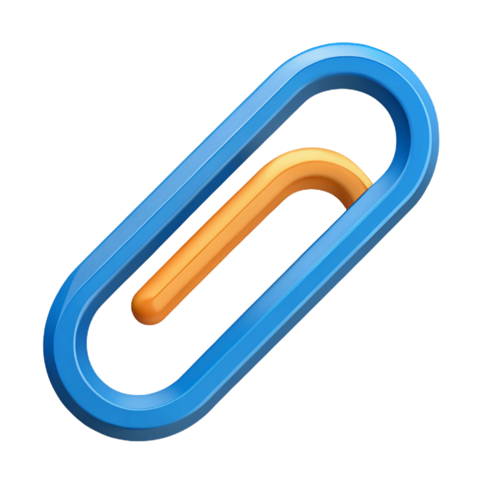 playful spectacular Isometric paperclip with symmetrical design. Clean lines, flat color with Scalable Design. refined png