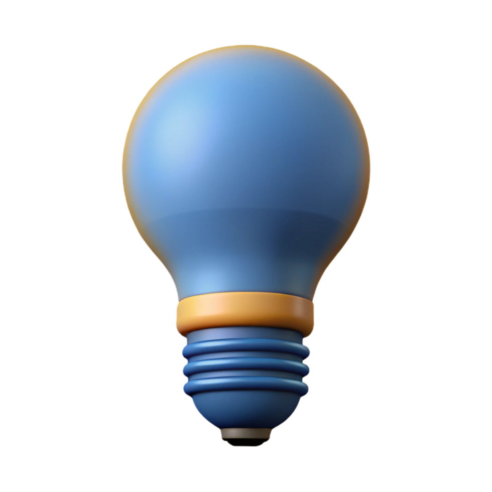 mesmerizing unparalleled Clean lines silhouette of a lightbulb. Flat color, single-weight stroke with Scalable Design. png