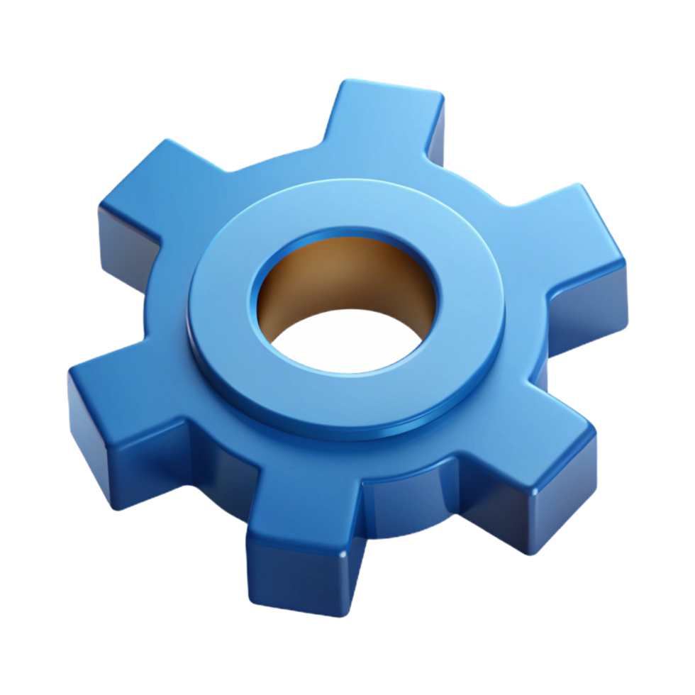 glorious romantic bohemian Isometric gear cog with flat color teeth. Clean lines, with Scalable Design. handcrafted png