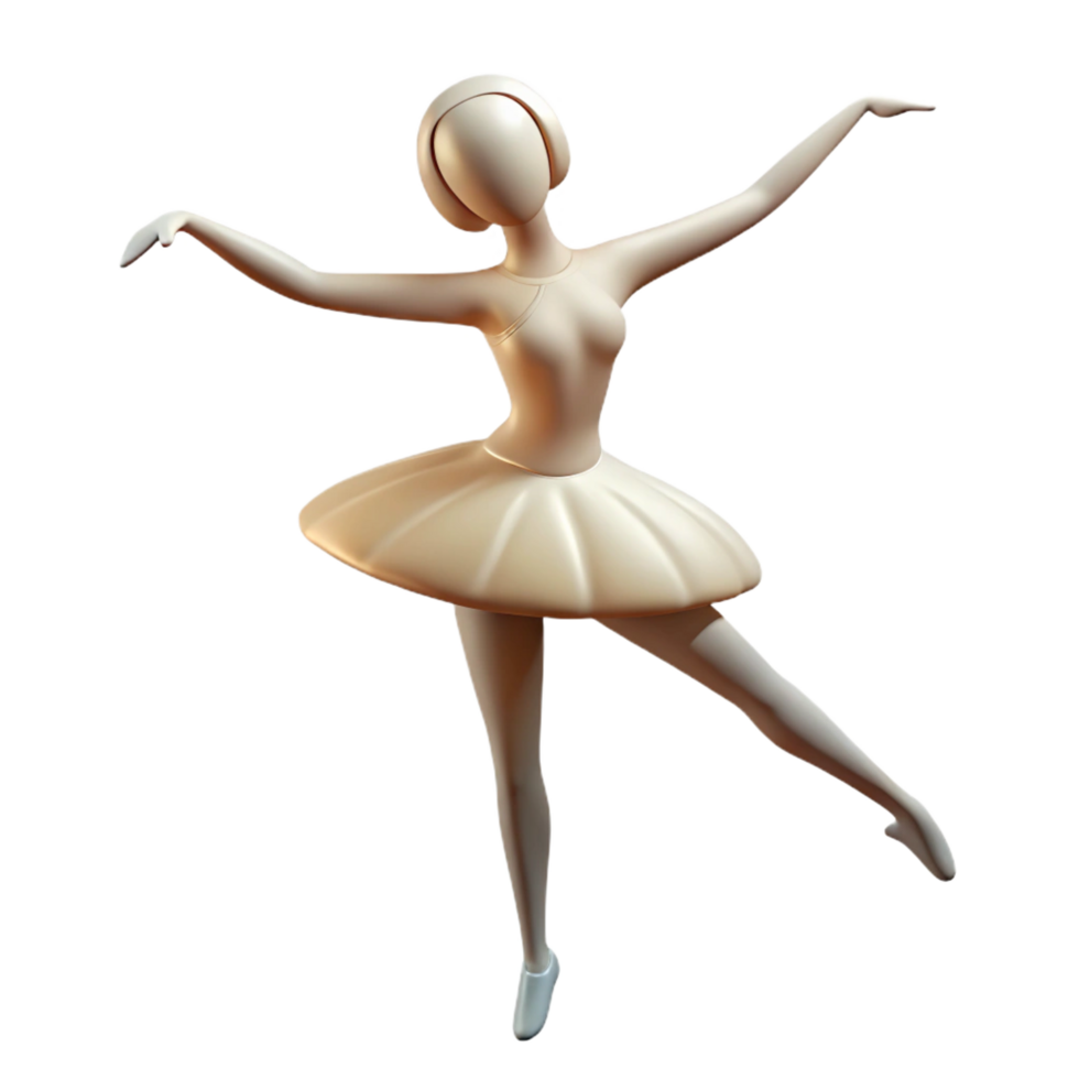 elegant peaceful mid-century Minimal silhouette of a ballerina in a pose. Single-weight stroke, with Scalable Design. gallery standard png