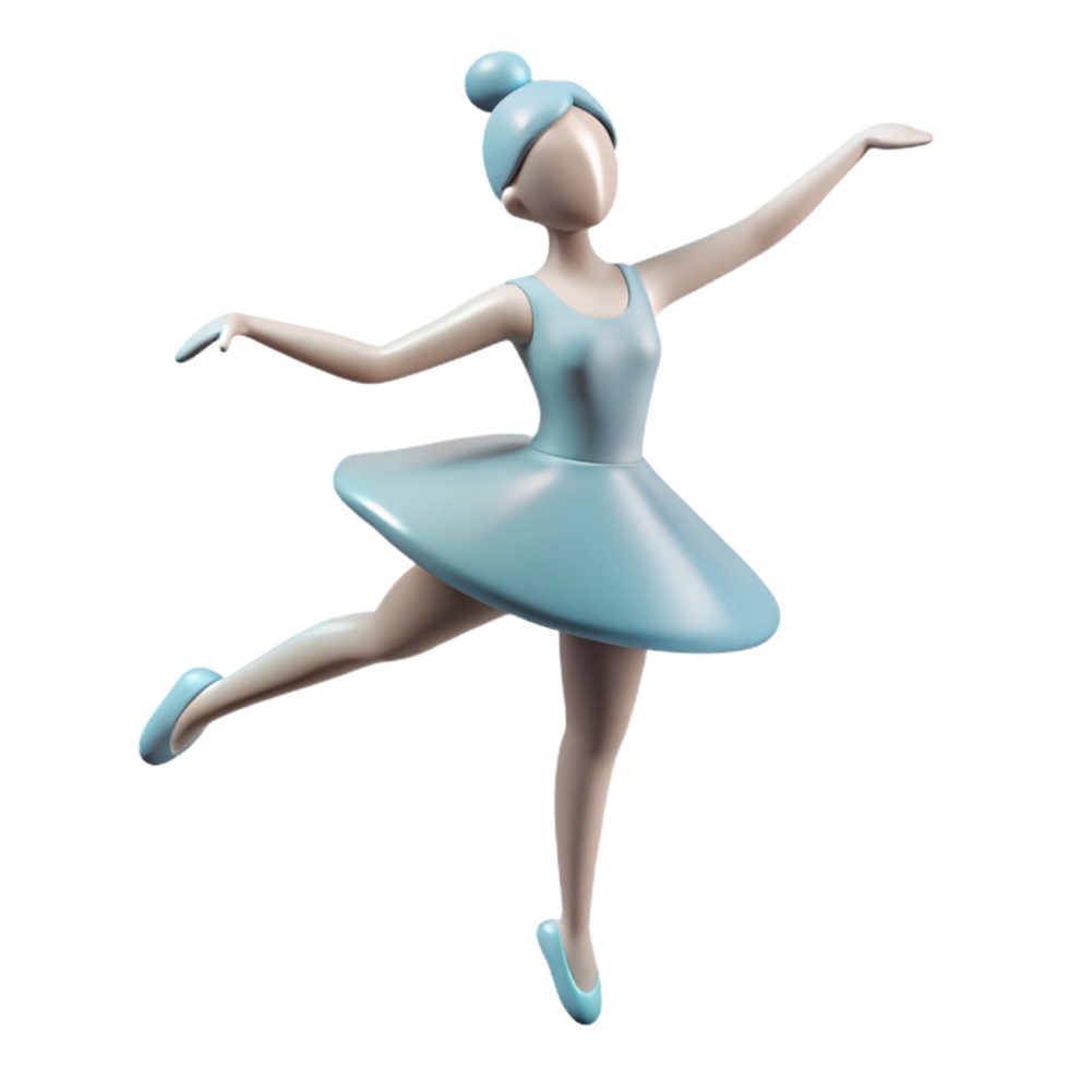 picturesque playful modern Minimal silhouette of a ballerina in a pose. Single-weight stroke, with Scalable Design. perfect clarity png