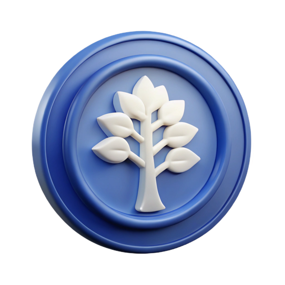 glorious vintage Circular badge with a minimalistic tree icon. Clean lines, crisp edges, with Scalable Design. flawless png