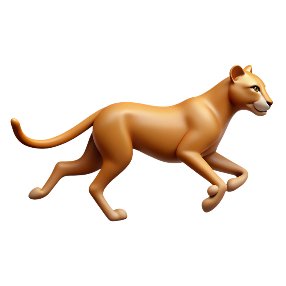 ethereal fascinating Silhouette of a running cheetah. Crisp edges, single-weight stroke, with Scalable Design. top-tier png