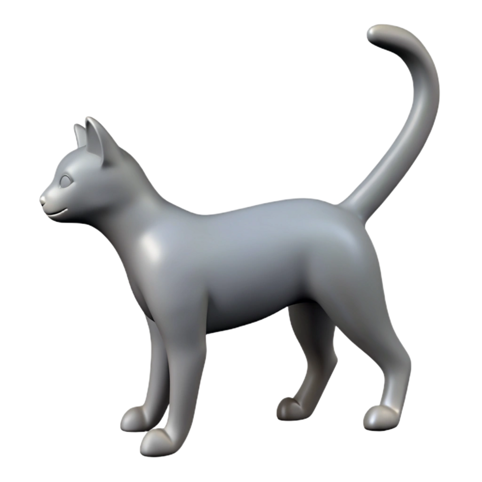 rare minimalist Silhouette of a playing cat. Single-weight stroke, scalable design, clean lines with Scalable Design. impeccable png