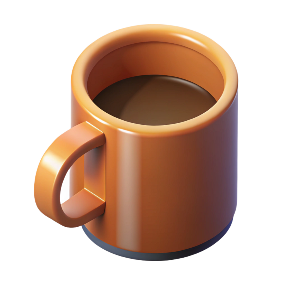 wonderful coastal Isometric coffee mug with clean lines and flat color with Scalable Design. top-tier png