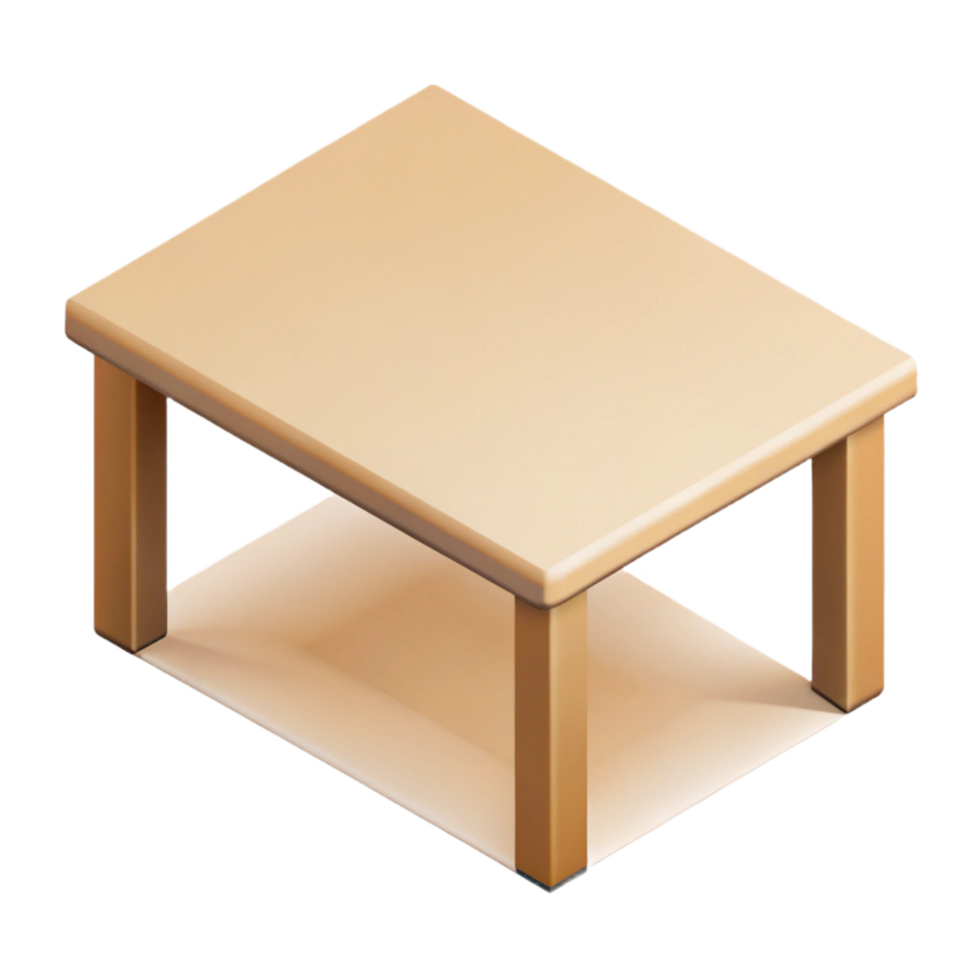 mysterious enchanting Crisp edges isometric table, beige, minimal with Scalable Design. masterfully captured png
