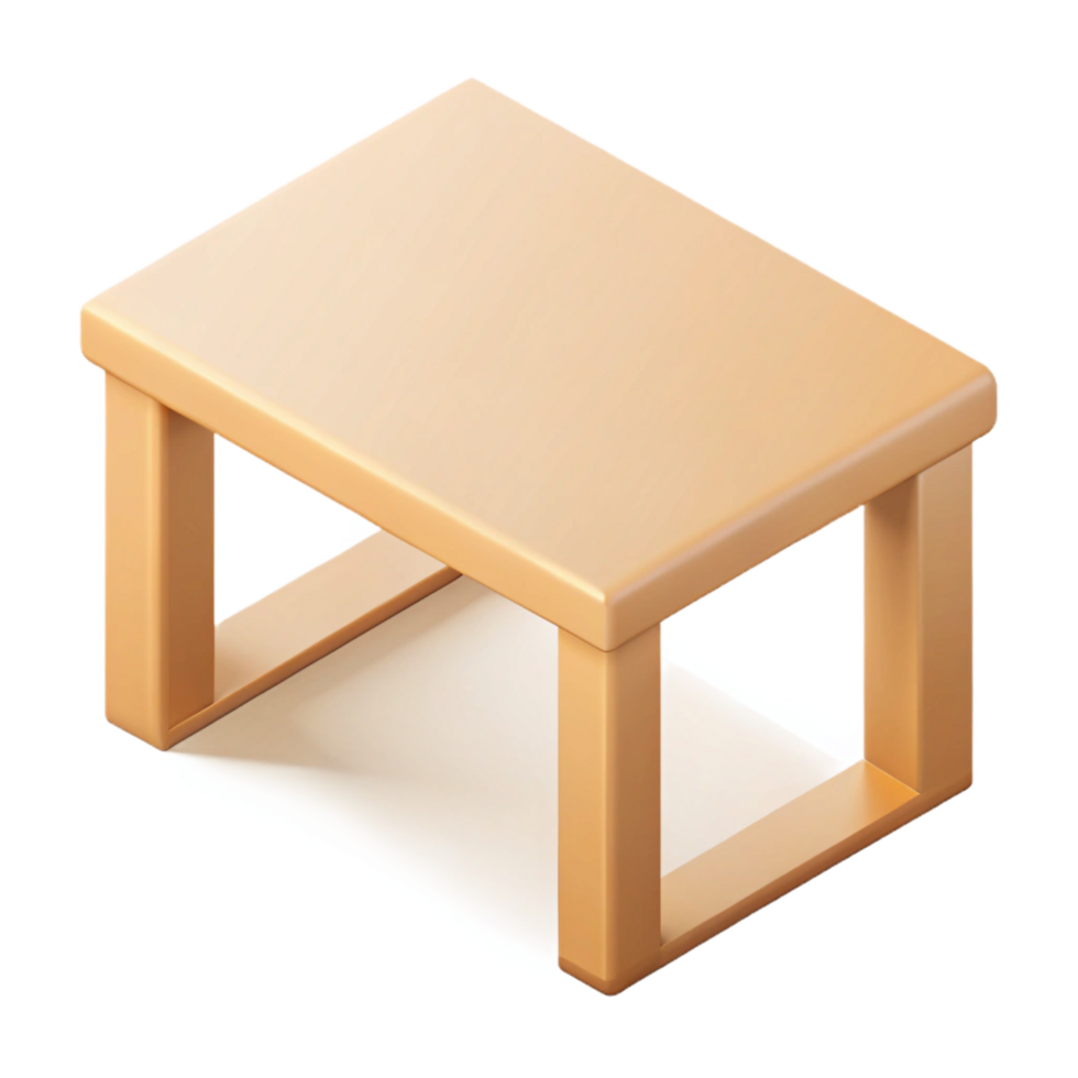 picturesque sought-after Crisp edges isometric table, beige, minimal with Scalable Design. png