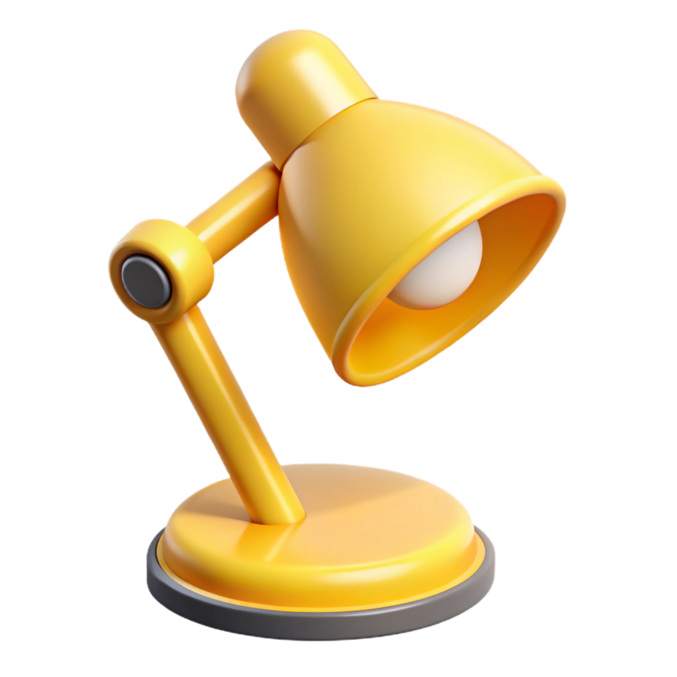 radiant notable Clean lines isometric lamp, yellow, with Scalable Design. png