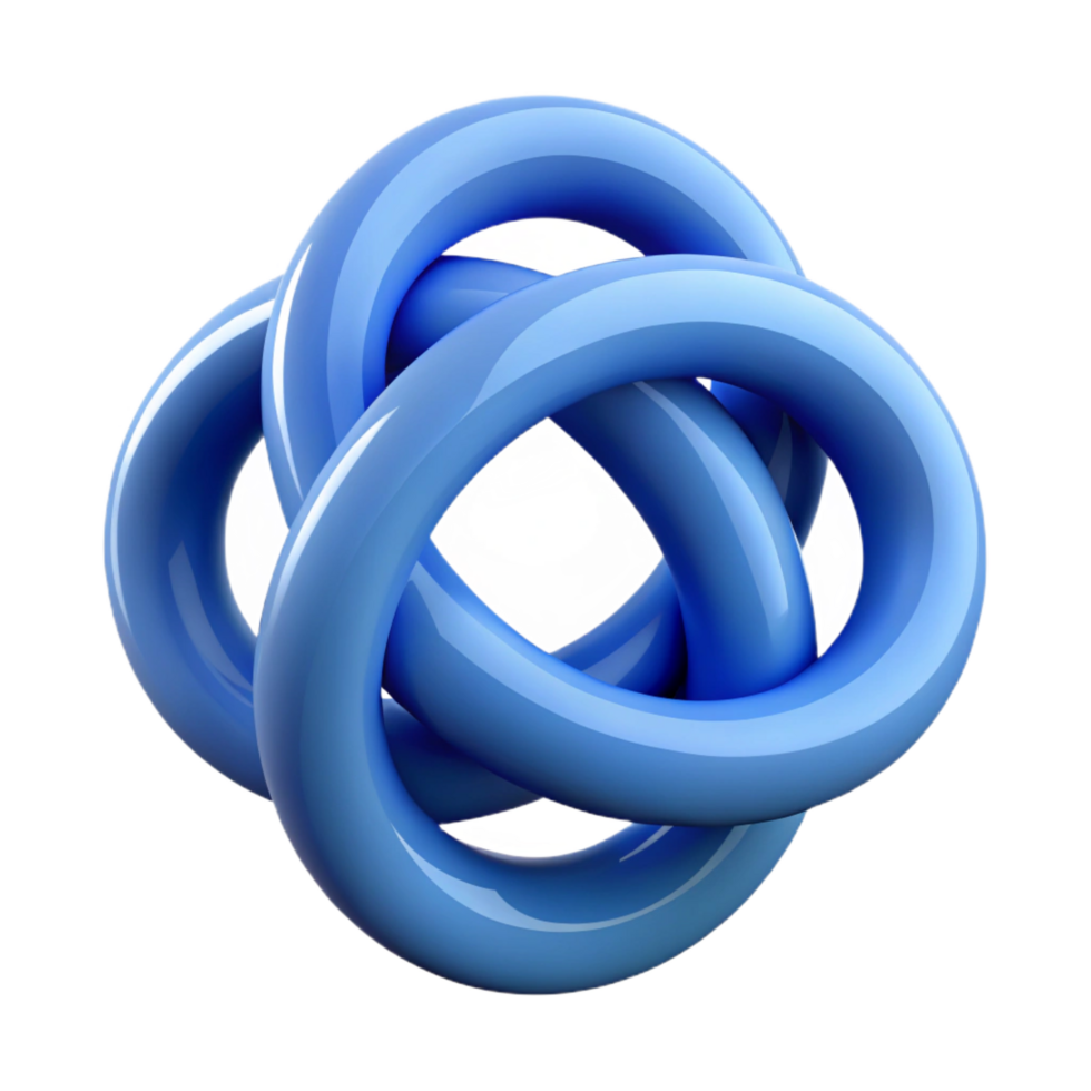 dinâmico encantador intertravamento círculos, fresco arestas, peso único AVC, simétrico com escalável Projeto. exclusivo png