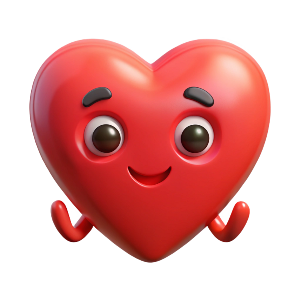 célebre elegante em forma de coração personagem com uma simétrico Projeto. plano vermelho cor, limpar \ limpo linhas com escalável Projeto. fresco png
