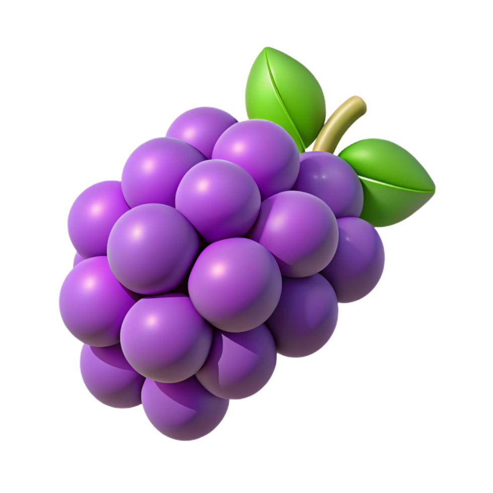 energetic sumptuous Minimal isometric grapes, purple, crisp edges with Scalable Design. detailed png