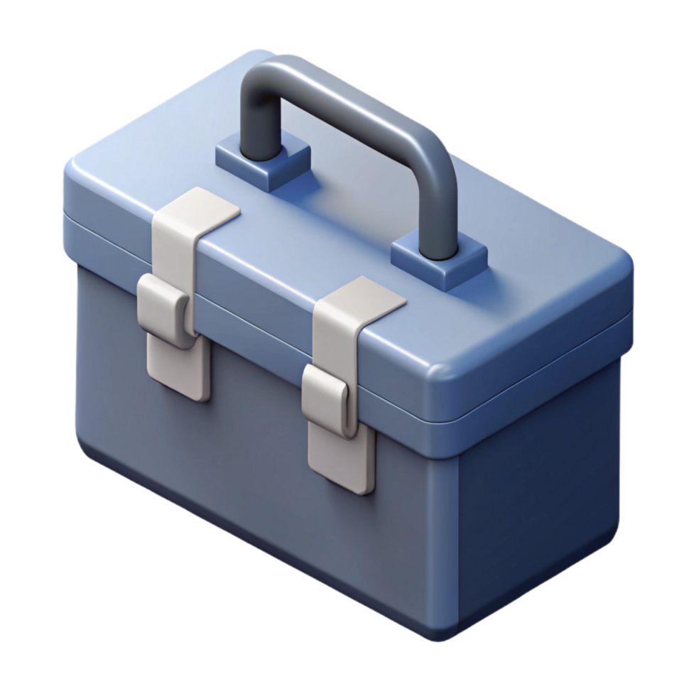 wonderful dreamy baroque Crisp edges isometric toolbox, grey, minimal with Scalable Design. exclusive png