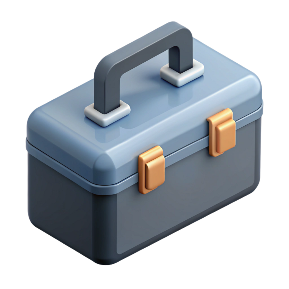 stunning passionate contemporary Crisp edges isometric toolbox, grey, minimal with Scalable Design. luxury png