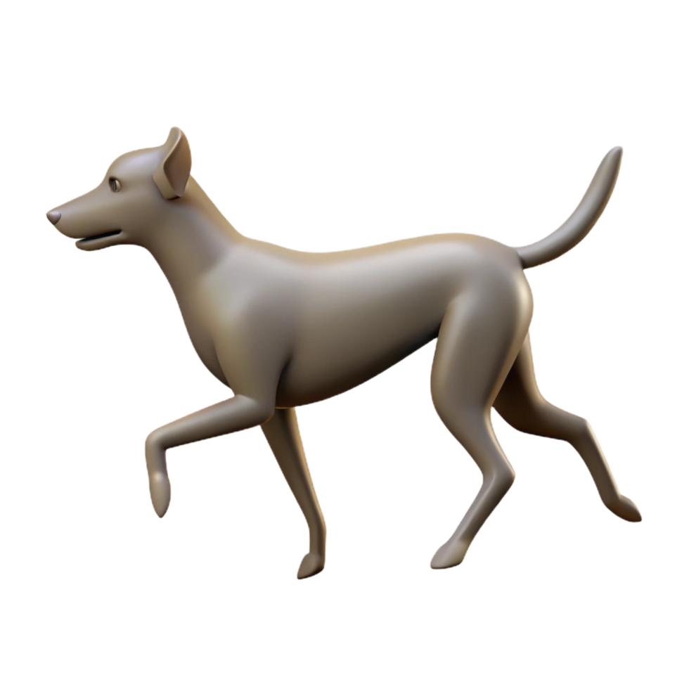 dazzling harmonious surreal Silhouette of a running dog. Minimal, clean lines, flat color with Scalable Design. top-tier png
