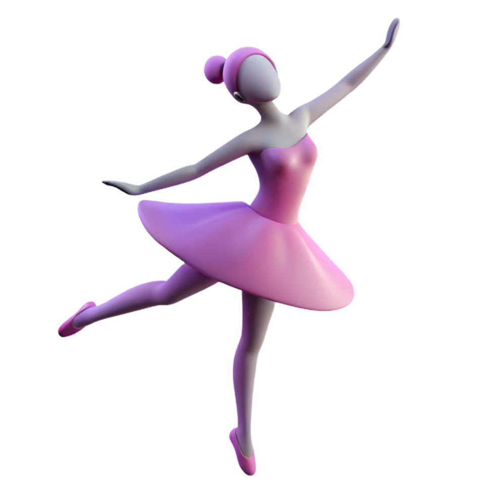 peaceful fascinating Silhouette of a dancing ballerina. Scalable, crisp edges, flat color with Scalable Design. sharp png
