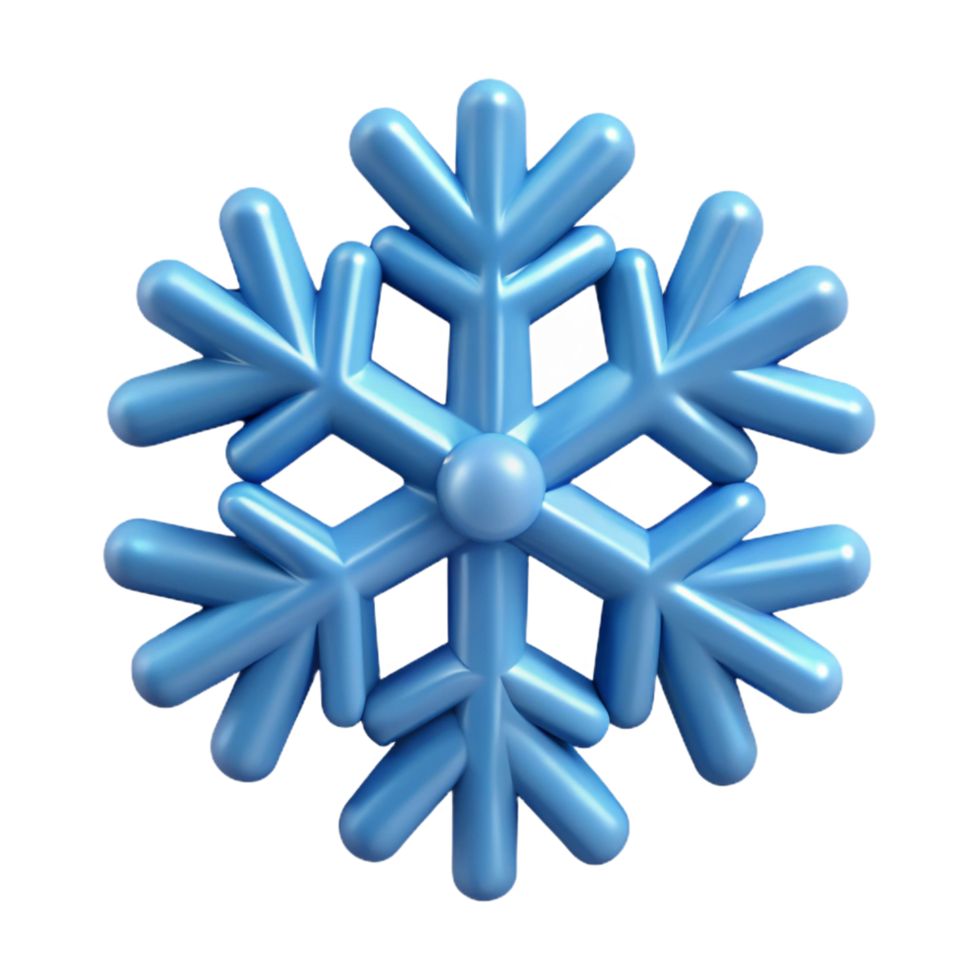 impressive sought-after Single-weight stroke snowflake. Light blue, symmetrical with Scalable Design. png