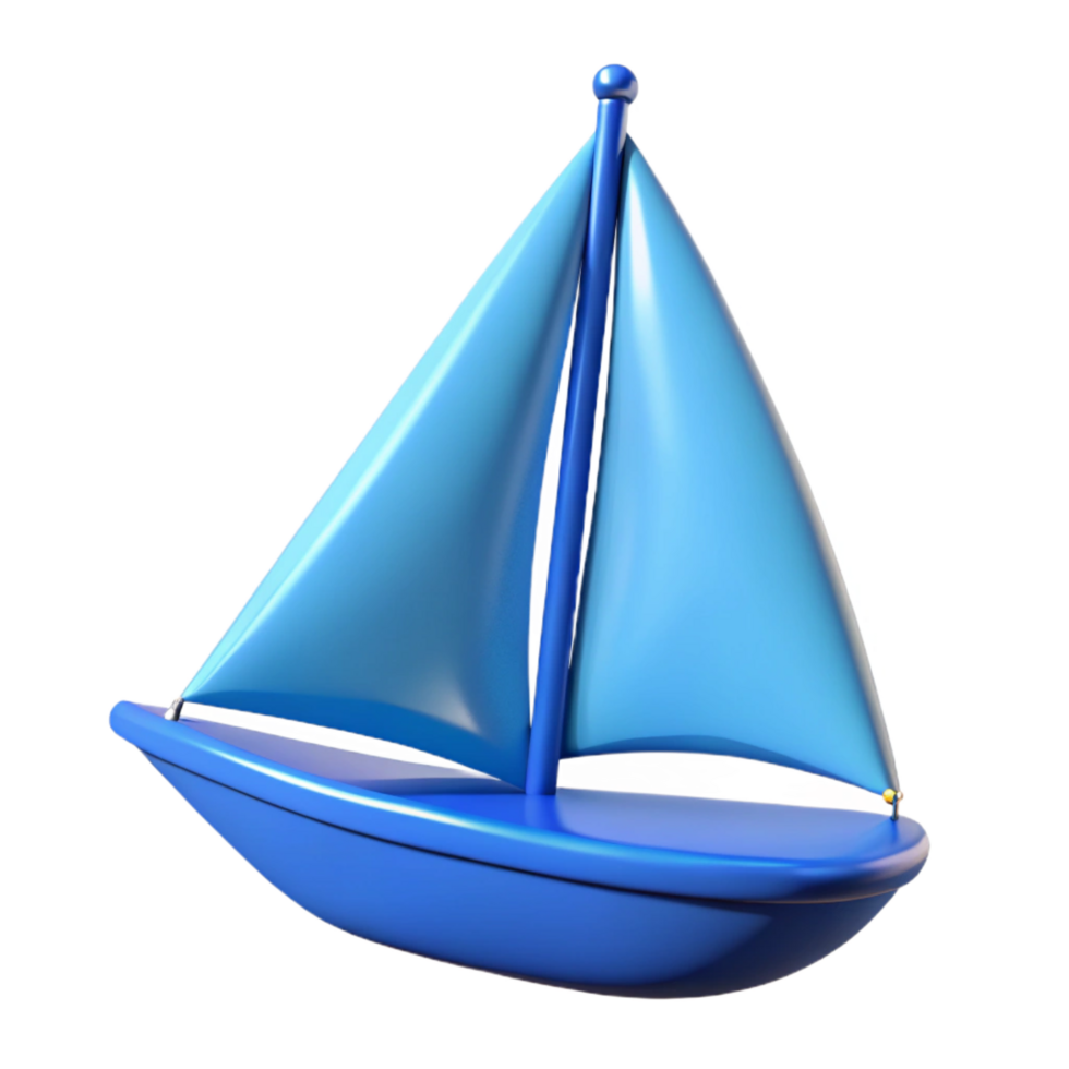 wonderful joyful creative Triangular sailboat with a mast. Blue, crisp edges with Scalable Design. professional png