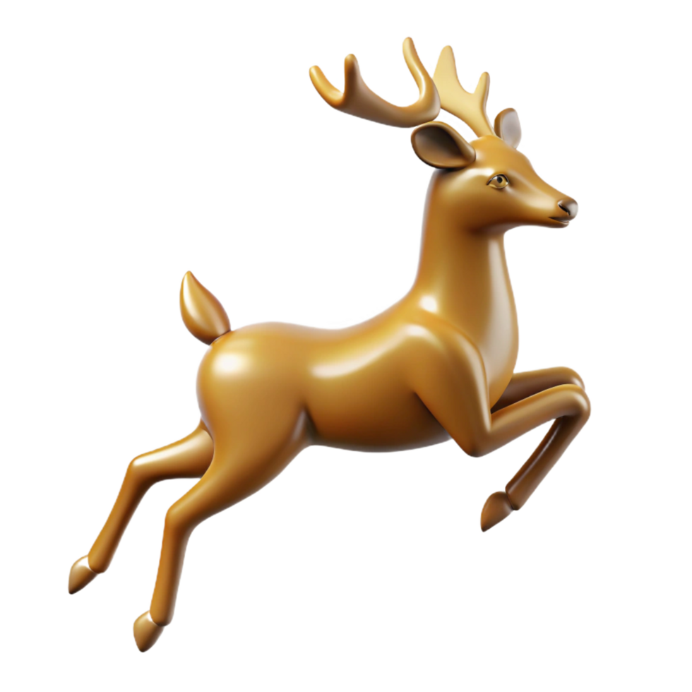 sought-after elegant Silhouette of a jumping deer. Clean lines, flat color, with Scalable Design. professional png