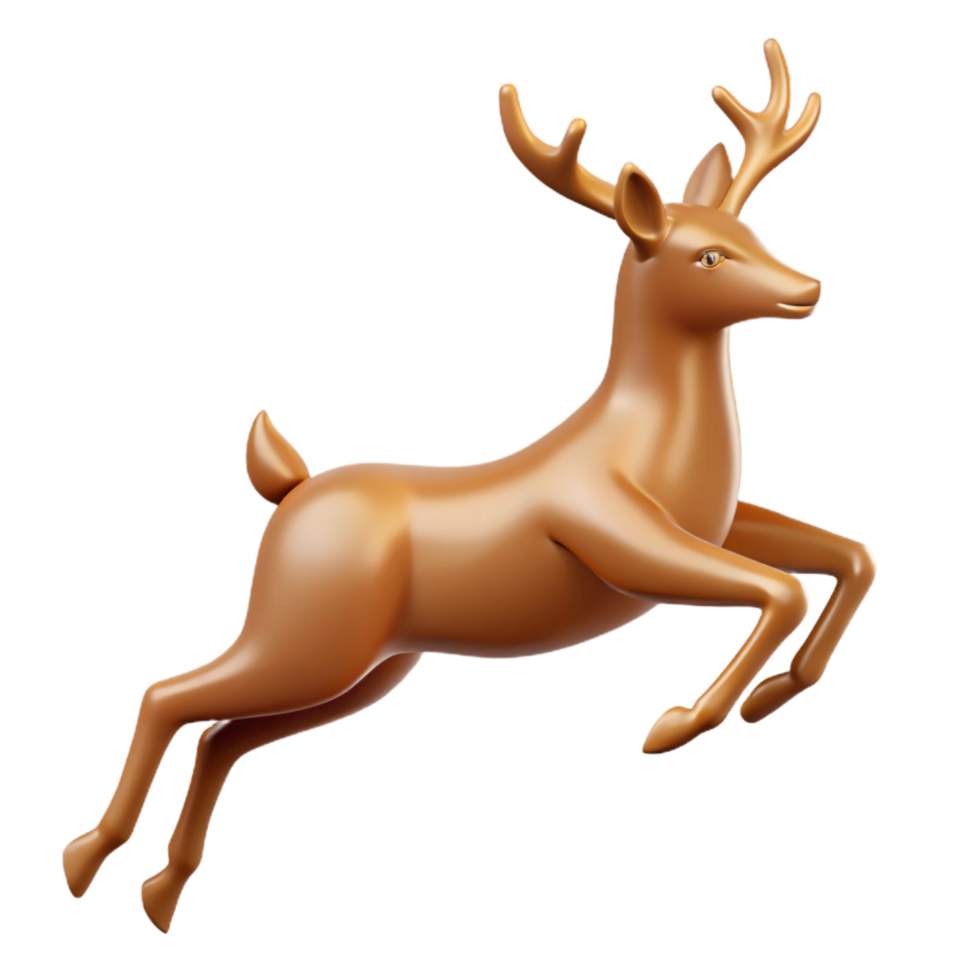 dazzling avant-garde Silhouette of a jumping deer. Clean lines, flat color, with Scalable Design. professional png