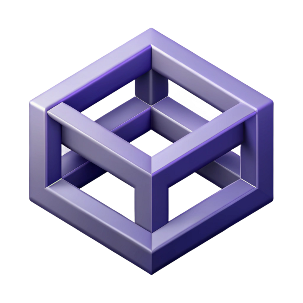 coveted contemporary Geometric isometric pattern with solid colors. Clean lines, with Scalable Design. authentic png