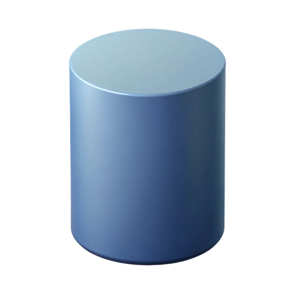 stunning industrial Geometric silhouette of a cylinder. Clean lines, minimal, flat color with Scalable Design. luxury png