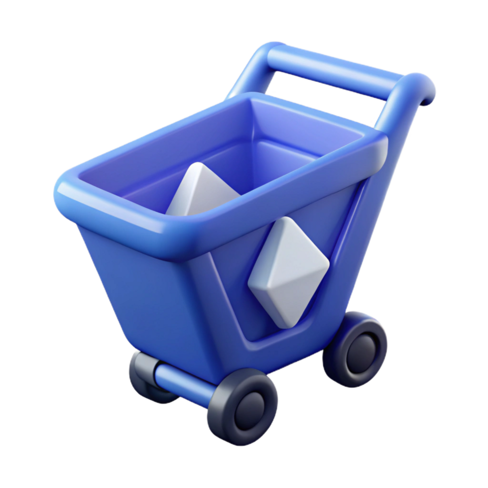 signature avant-garde Geometric shopping cart icon. Clean lines, scalable, crisp edges with Scalable Design. precision png