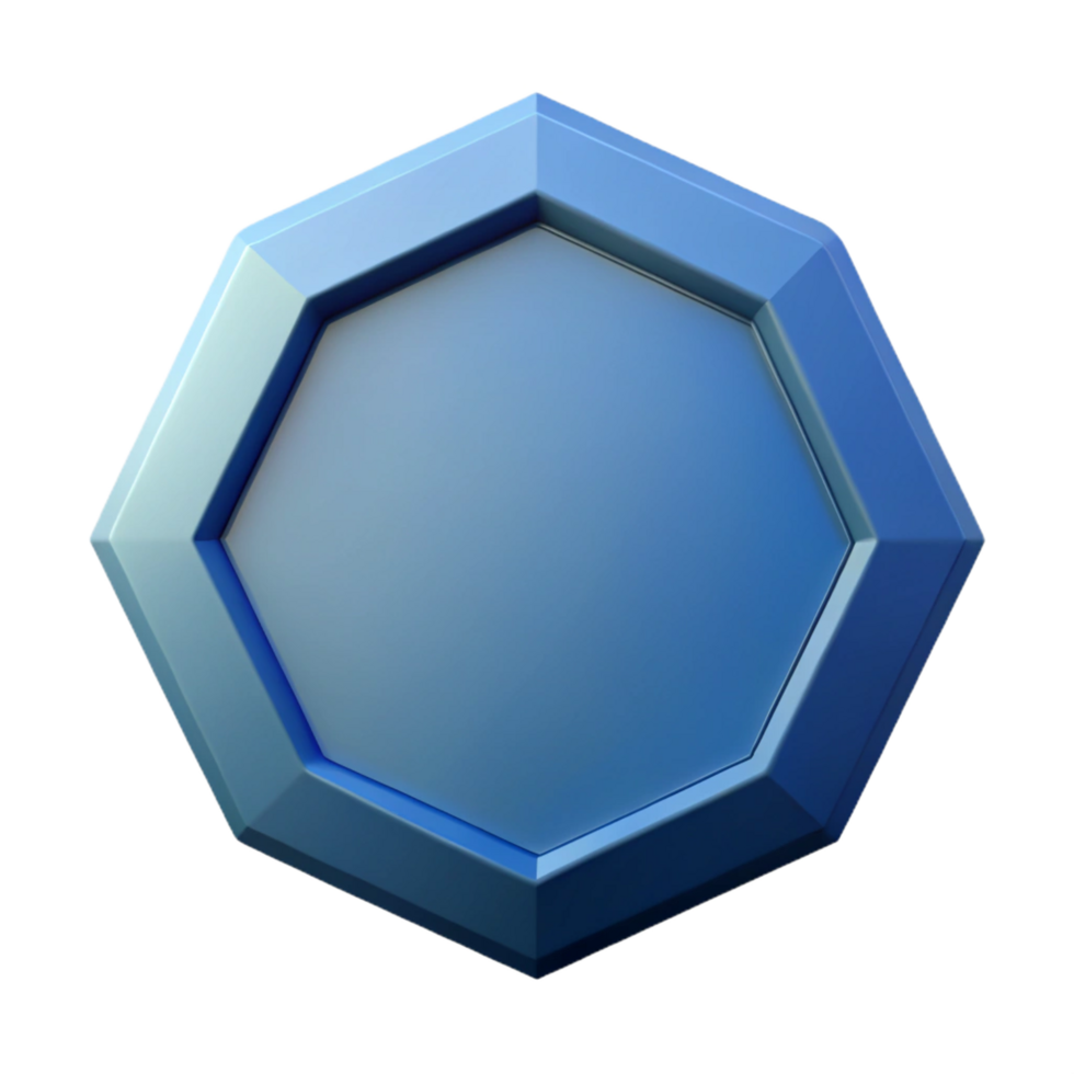 gorgeous elegant Geometric silhouette of an octagon. Clean lines, minimal, flat color with Scalable Design. authentic png
