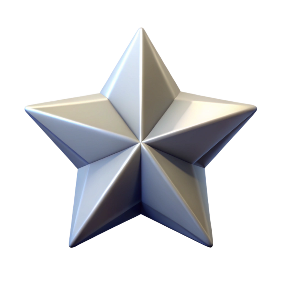 unparalleled surreal Symmetrical isometric star with sharp edges. Clean lines, minimal with Scalable Design. precision png